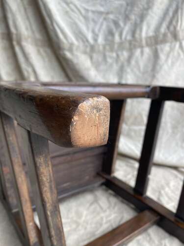 A Georgian primitive Irish oak antique farmhouse chair