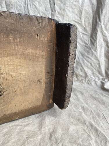 An English antique 17th century six plank oak boarded chest dated 1677