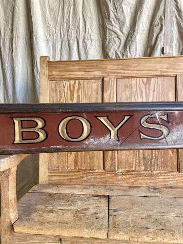 An antique 11ft long Victorian mahogany framed Clothiers shop sign