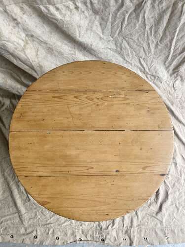 An uncommon Irish 19th century antique pine tavern cricket table
