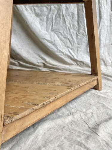 An uncommon Irish 19th century antique pine tavern cricket table