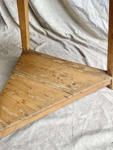 An uncommon Irish 19th century antique pine tavern cricket table