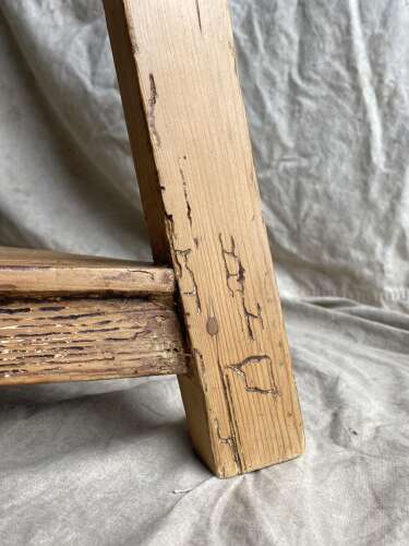 An uncommon Irish 19th century antique pine tavern cricket table