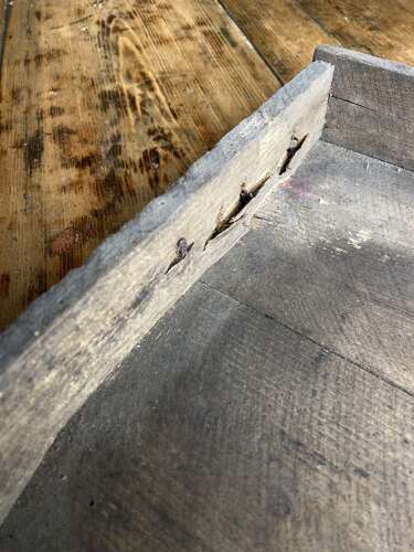 A charming Irish 19th century antique pine kitchen prep table