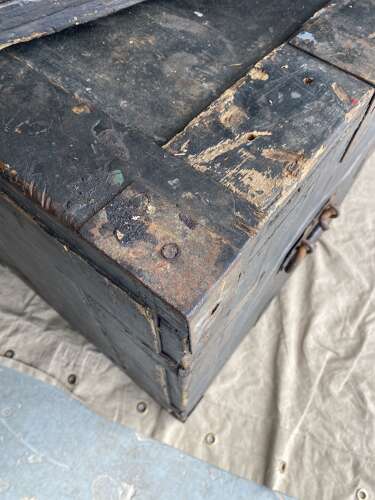 An interesting pair of late 19th century antique pine campaign packing case cupboards