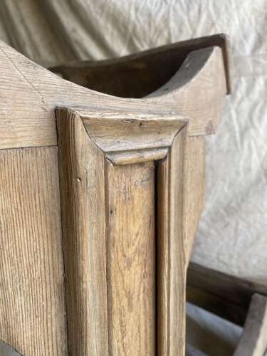 An antique rare Scottish 19th century pine whisky barrel stand with oak barrels