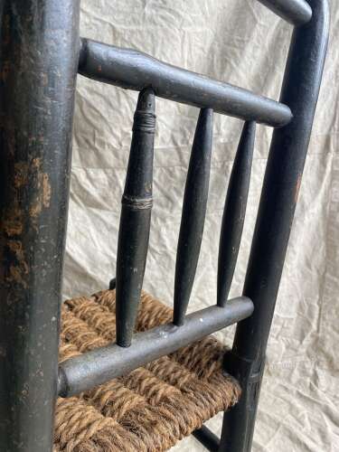 An unusual and rare antique 19th century vernacular Irish Sugan rocking chair
