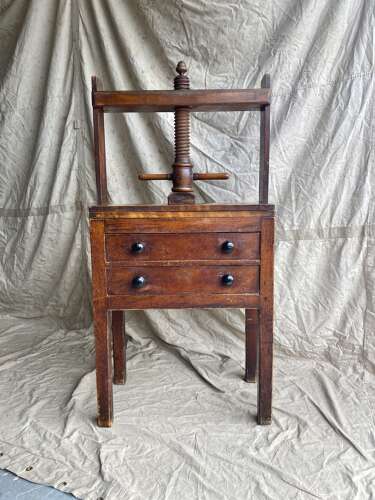 A Victorian antique mahogany and pine country house linen or book press