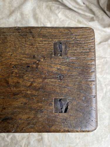 An antique Scottish Georgian elm creepie stool