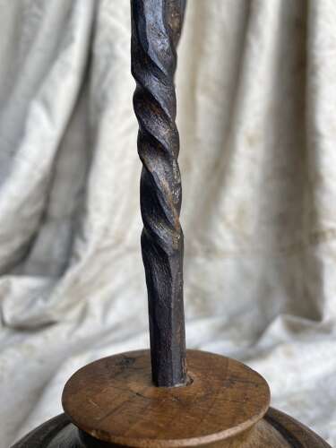 An antique 18th century Welsh wrought iron rushlight