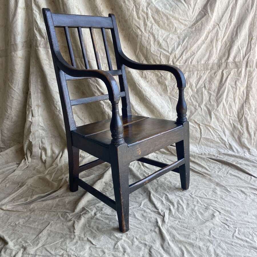 A Georgian antique Scottish laburnum vernacular Glasgow pattern chair