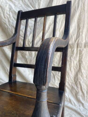 A Georgian antique Scottish laburnum vernacular Glasgow pattern chair