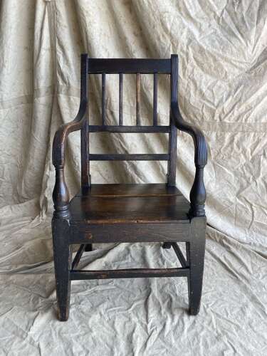 A Georgian antique Scottish laburnum vernacular Glasgow pattern chair