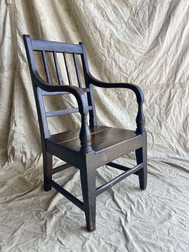 A Georgian antique Scottish laburnum vernacular Glasgow pattern chair