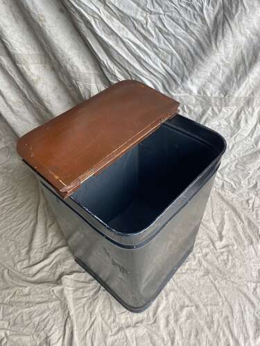 A large 19th century antique toleware shop tea bin caddy