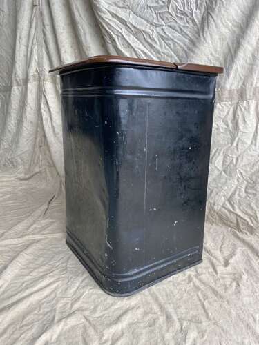 A large 19th century antique toleware shop tea bin caddy