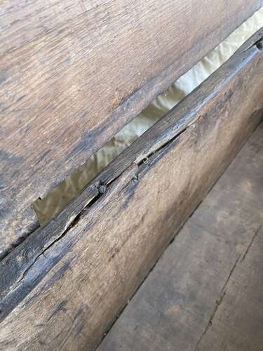 A rare Elizabeth I 16th century antique West Country boarded oak chest