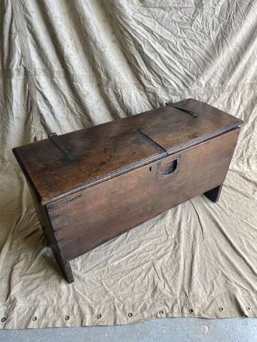A rare Elizabeth I 16th century antique West Country boarded oak chest