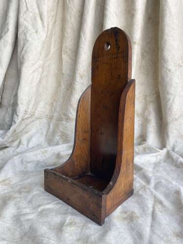 A primitive early 19th century antique Welsh vernacular oak candle / soap box