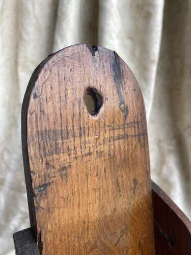 A primitive early 19th century antique Welsh vernacular oak candle / soap box