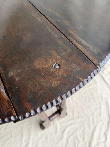 A small antique early 18th century oak gateleg table