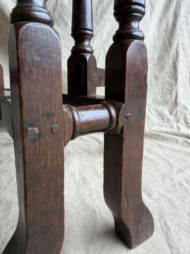 A small antique early 18th century oak gateleg table