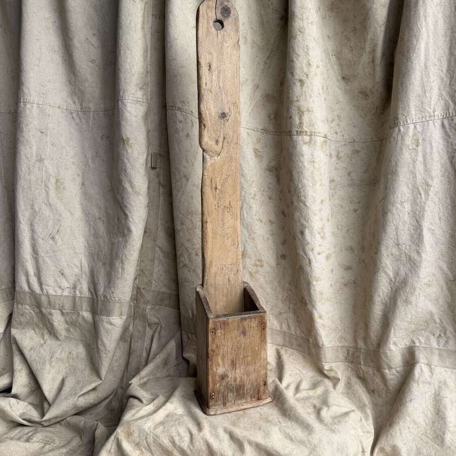 An antique 19th century Welsh vernacular pine knife sharpening board