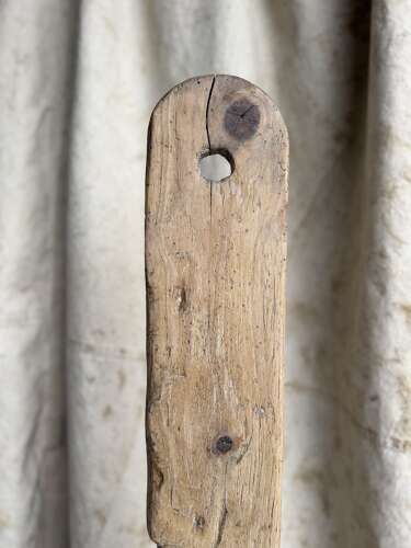 An antique 19th century Welsh vernacular pine knife sharpening board