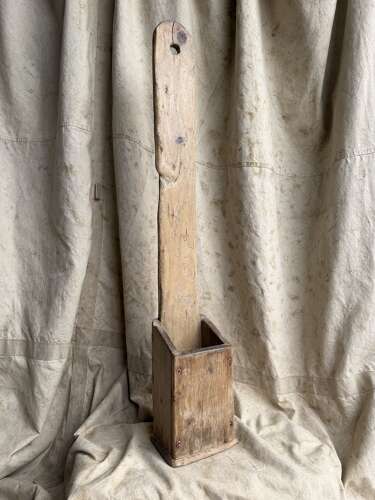 An antique 19th century Welsh vernacular pine knife sharpening board