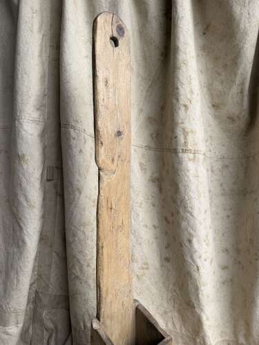 An antique 19th century Welsh vernacular pine knife sharpening board