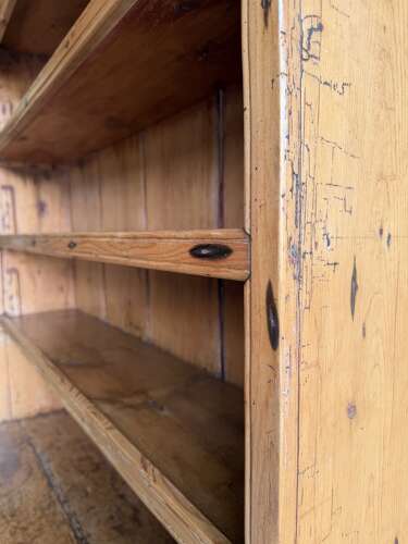 A 19th century Irish pine one piece antique dresser
