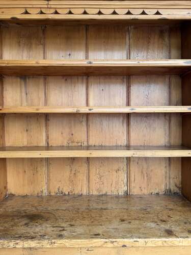A 19th century Irish pine one piece antique dresser