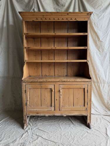 A 19th century Irish pine one piece antique dresser