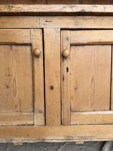 A 19th century Irish pine one piece antique dresser