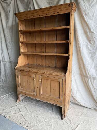 A 19th century Irish pine one piece antique dresser