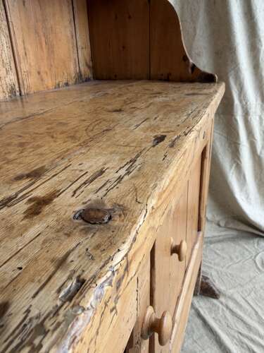A 19th century Irish pine one piece antique dresser