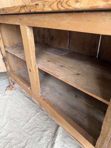 A 19th century Irish pine one piece antique dresser