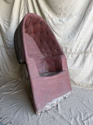 A rare 19th century antique Welsh folk art lipwork chair