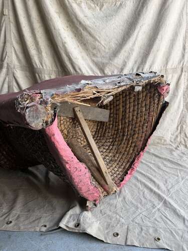 A rare 19th century antique Welsh folk art lipwork chair