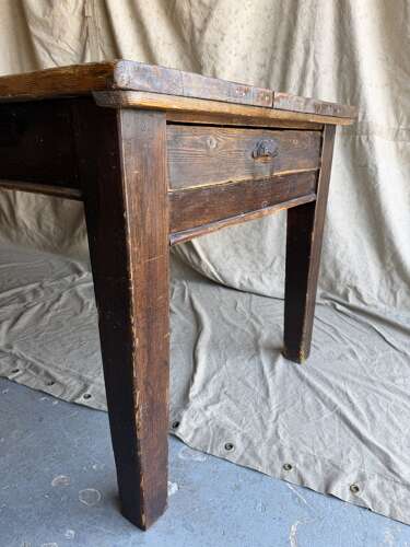 An impressive Victorian 8ft antique English pine kitchen harvest table