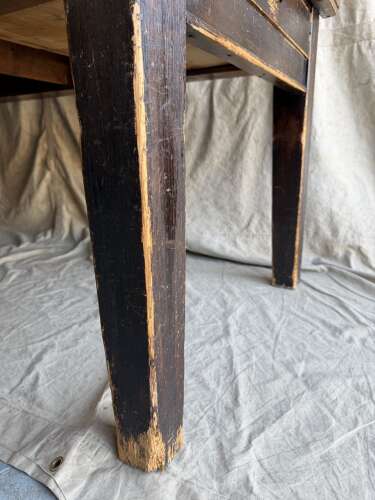 An impressive Victorian 8ft antique English pine kitchen harvest table