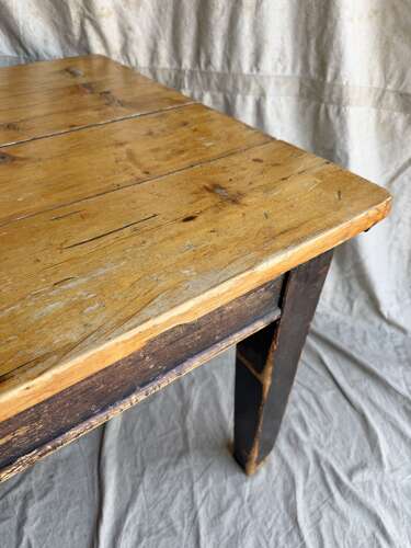 An impressive Victorian 8ft antique English pine kitchen harvest table