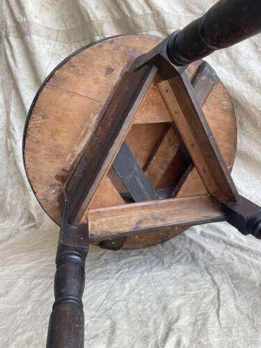 An unusual Welsh antique 19th century pine cricket table