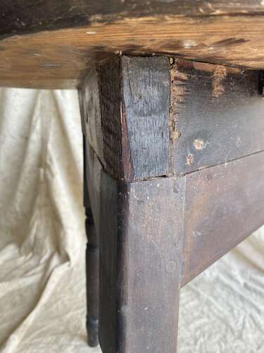 An unusual Welsh antique 19th century pine cricket table