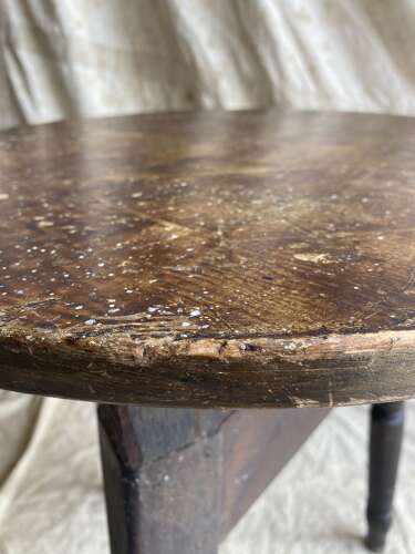 An unusual Welsh antique 19th century pine cricket table