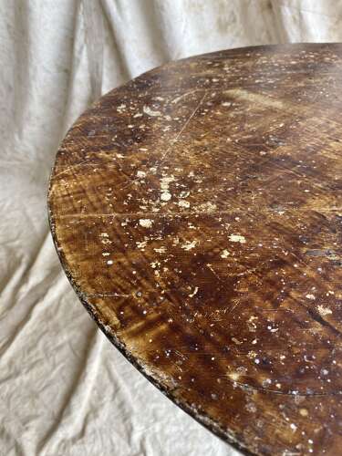 An unusual Welsh antique 19th century pine cricket table