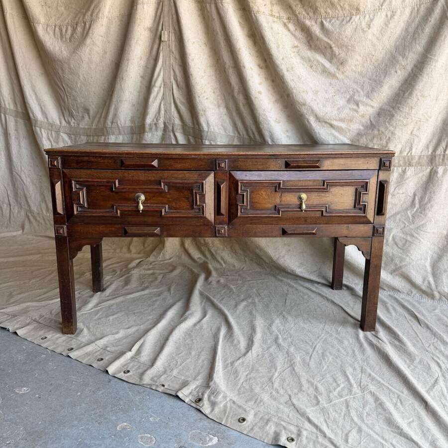 A 19th century antique country house oak low dresser