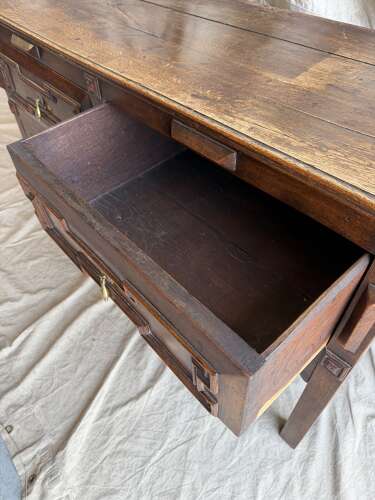 A 19th century antique country house oak low dresser