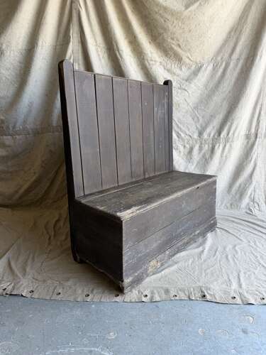 A rare 19th century antique Welsh vernacular farmhouse box settle