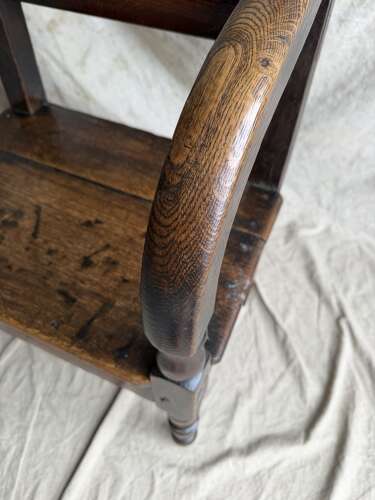 A rare Victorian antique Scottish elm and oak Edinburgh pattern chair